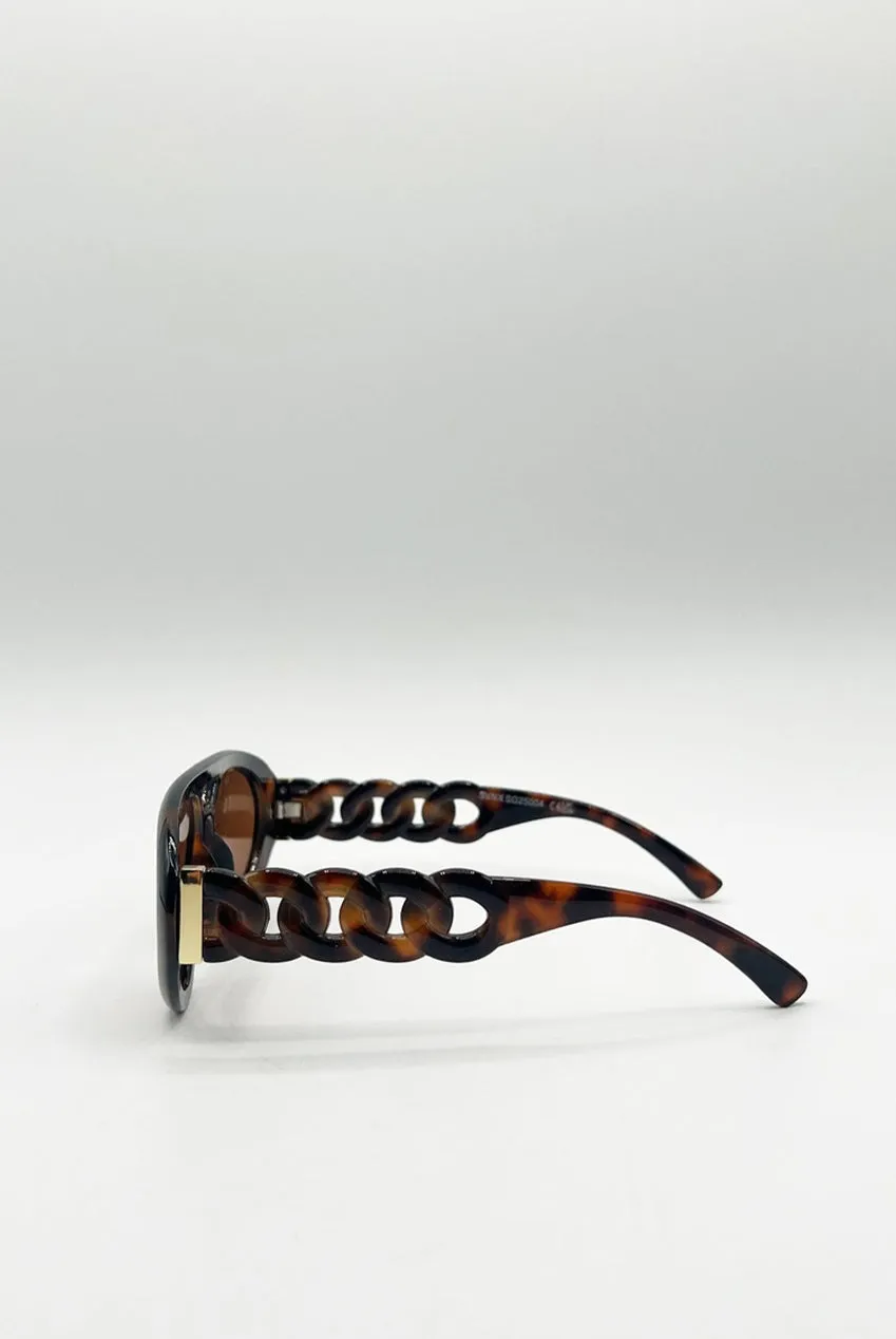 SVNX Chunky Aviator occhiali da sole arancioni