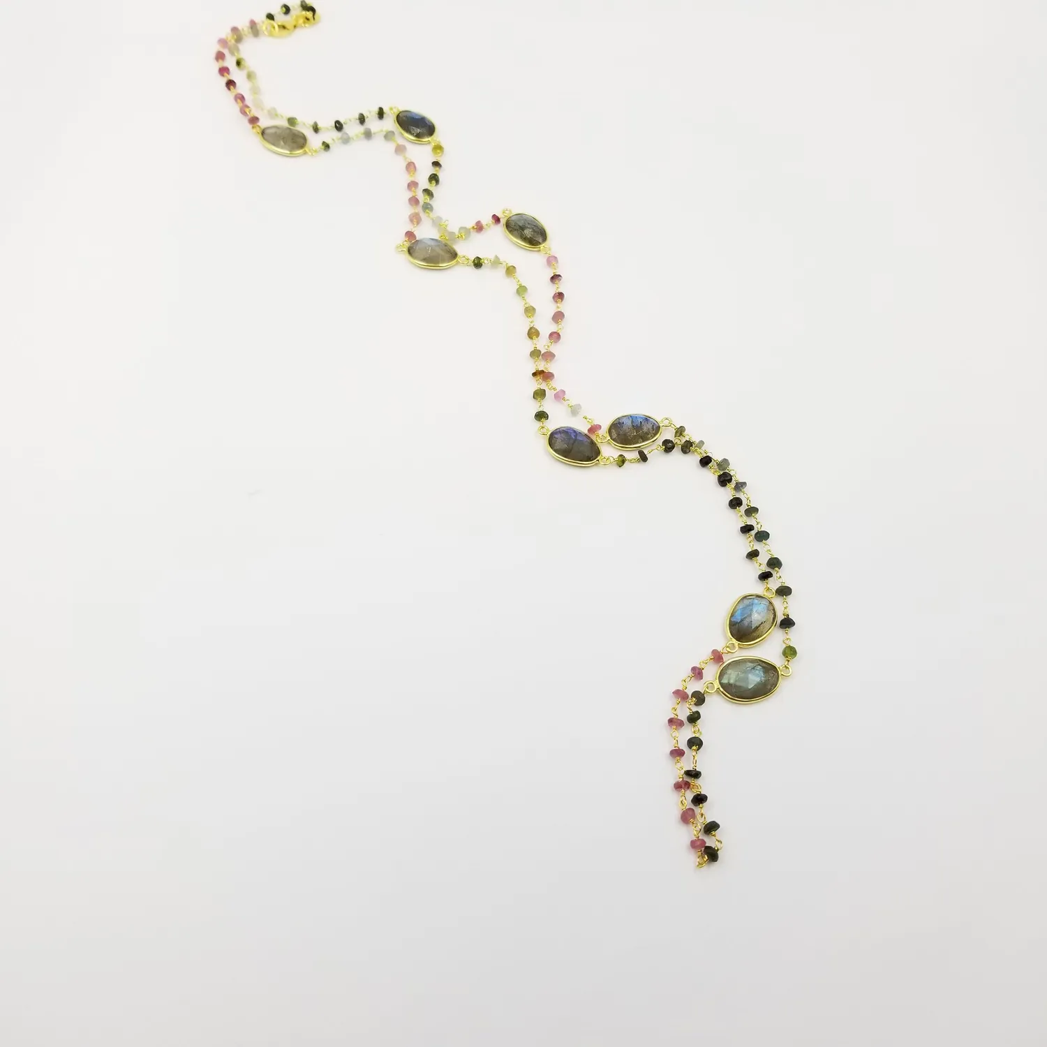 Our Dve Catherine Necklace collana oro labradorite