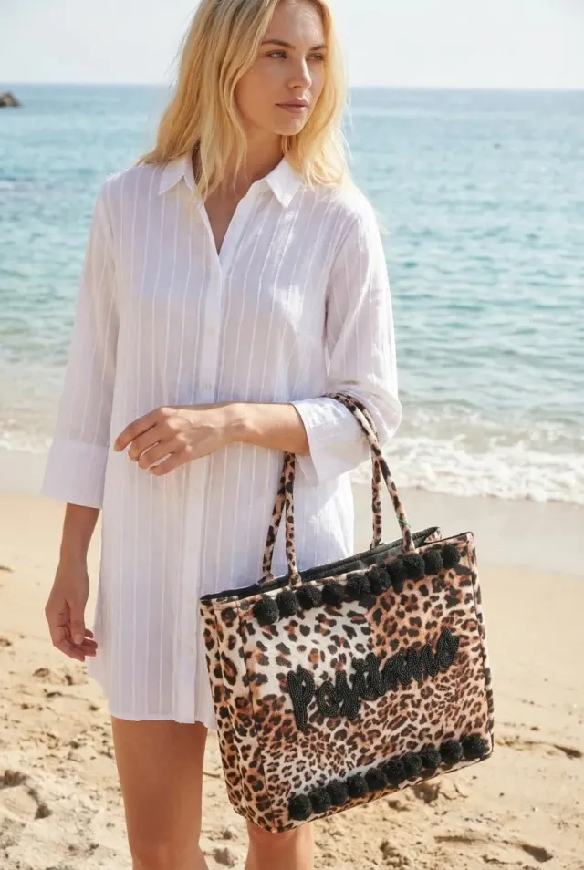 Antica Sartoria FV091 borsa a mano marrone animalier