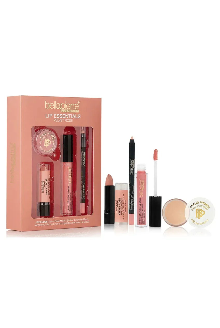 Bellapierre Lip Essentials Kit Labbra Velvet Rose Rosa