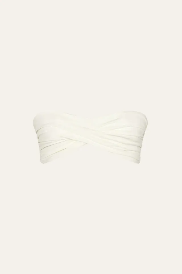 Johanna Ortiz Sea Sprite top bikini fascia ecru