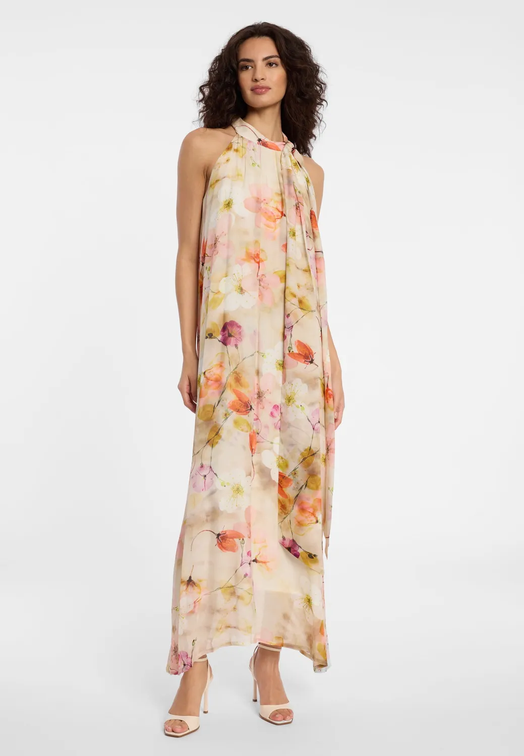 Ana Alcazar Deiza Abito halterneck maxi fiori