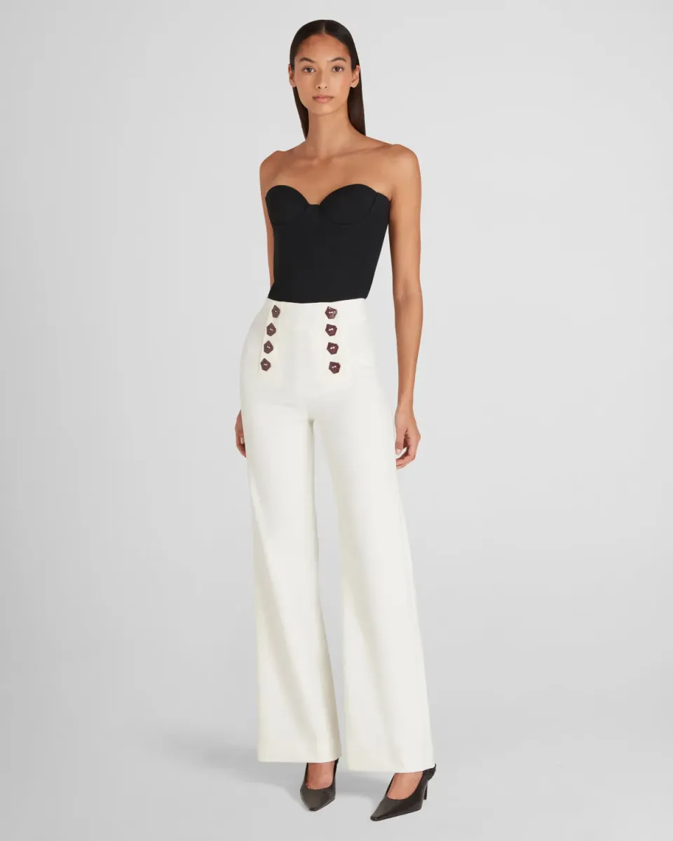 Violante Nessi Dumas top bustier nero sable cady