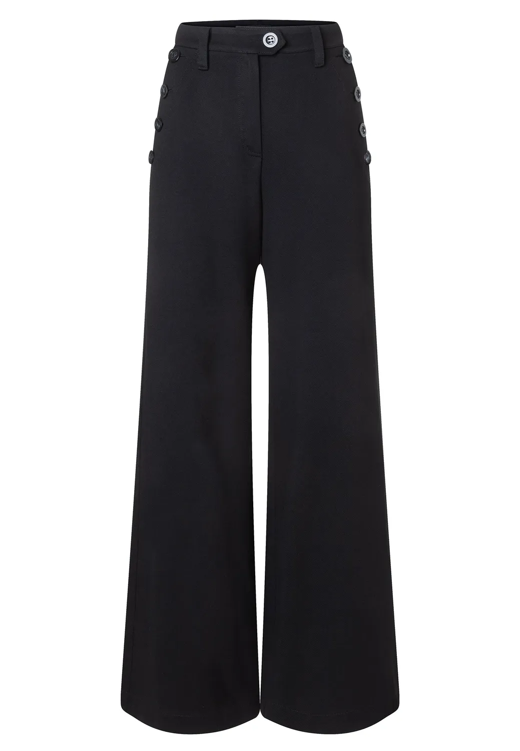 Ana Alcazar Elida pantaloni palazzo vita alta jersey