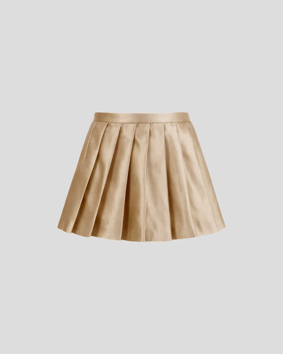 Violante Nessi Hovel skort beige in mikado di seta