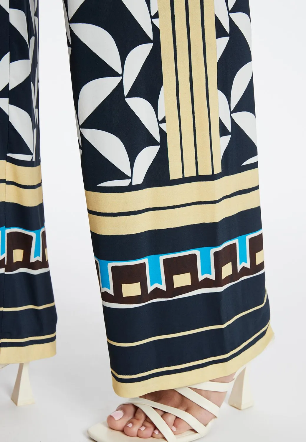 Ana Alcazar Zilmoa pantaloni jersey fantasia grafica