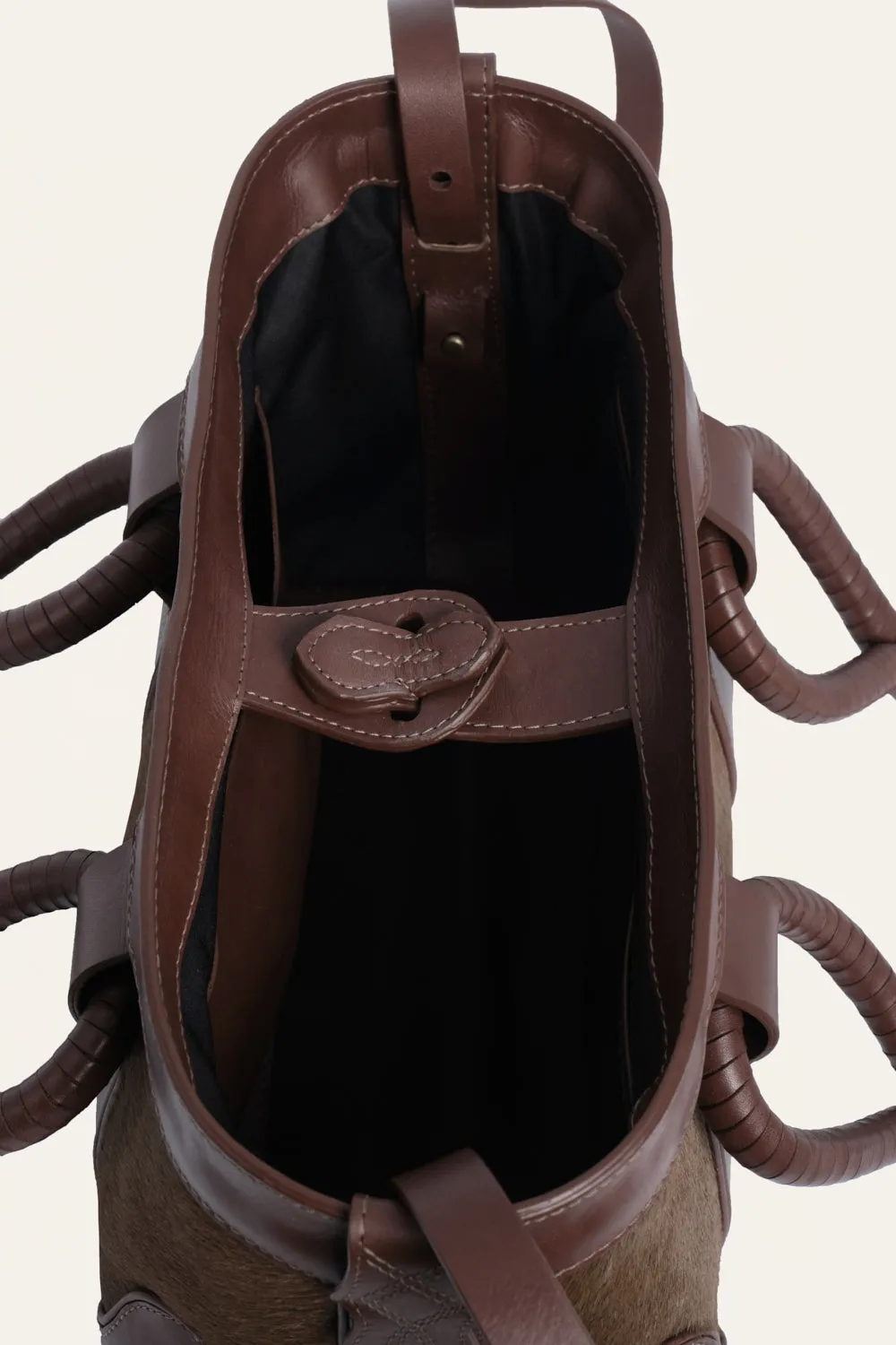 Johanna Ortiz Destiny’s Ride Mini Tote Pelle Marrone