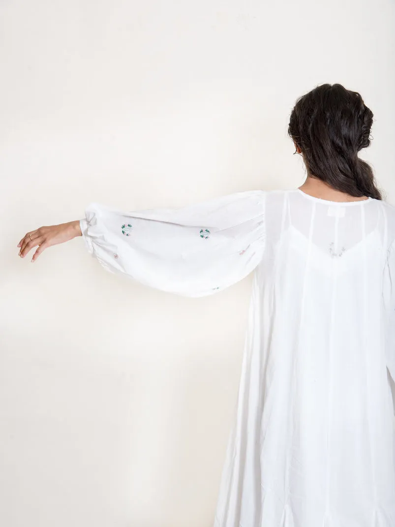 Our Dve Seeho abito maxi bianco cotone ricamato