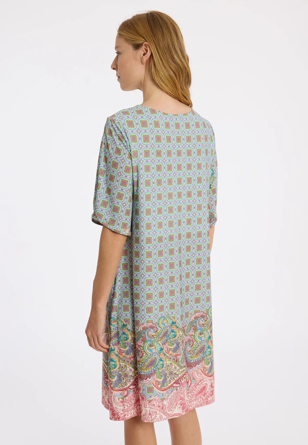 Ana Alcazar Lumis abito chemisier paisley corto