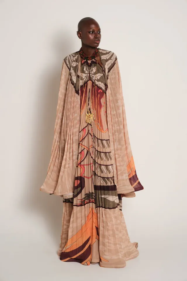 Johanna Ortiz Domingo Andino mantella pecan georgette