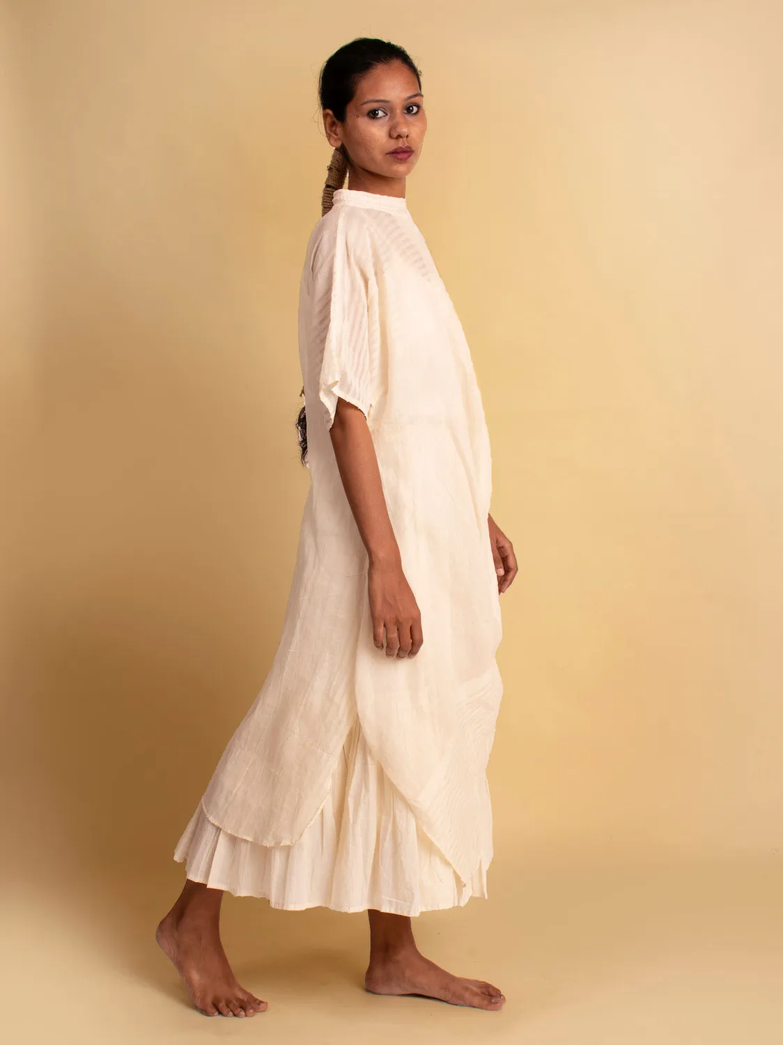 Our Dve Pachari top beige cotone taglia unica