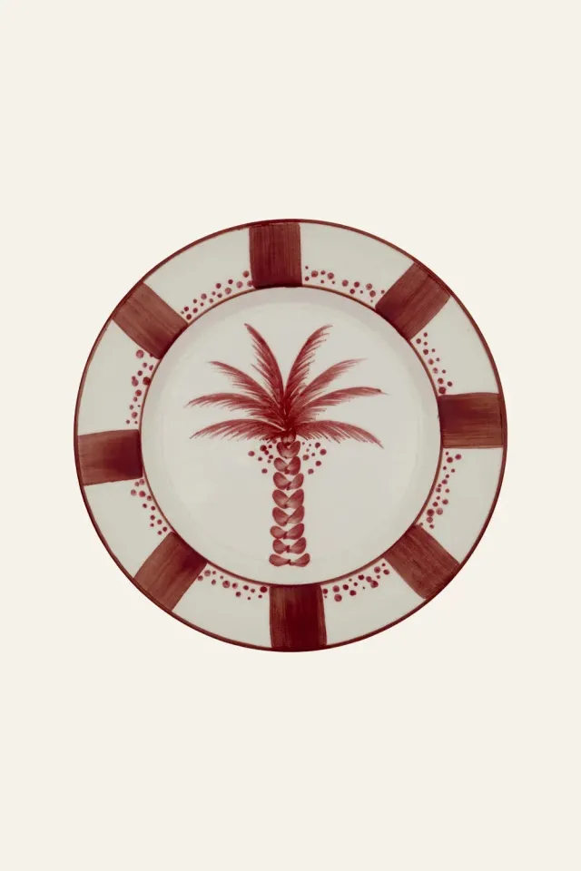 Johanna Ortiz Indigenista piatti dessert 2 pezzi rossi ceramica