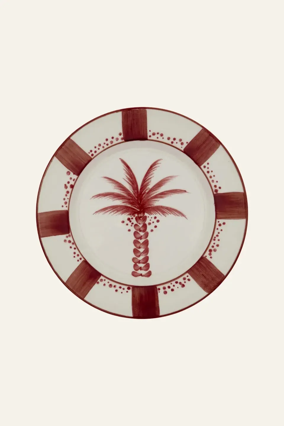 Johanna Ortiz Indigenista piatti dessert 2 pezzi rossi ceramica