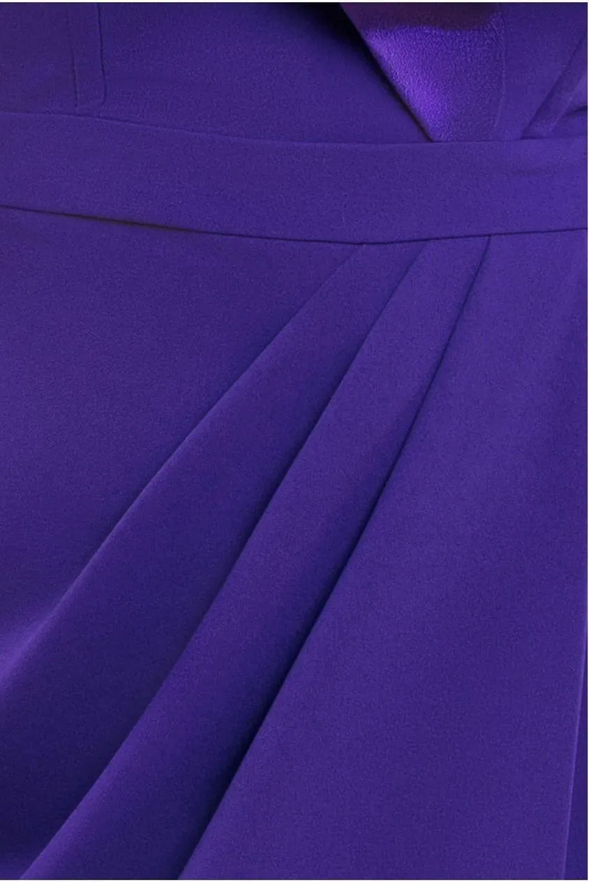 Goddiva DR3660 abito maxi viola 12 satin spacco