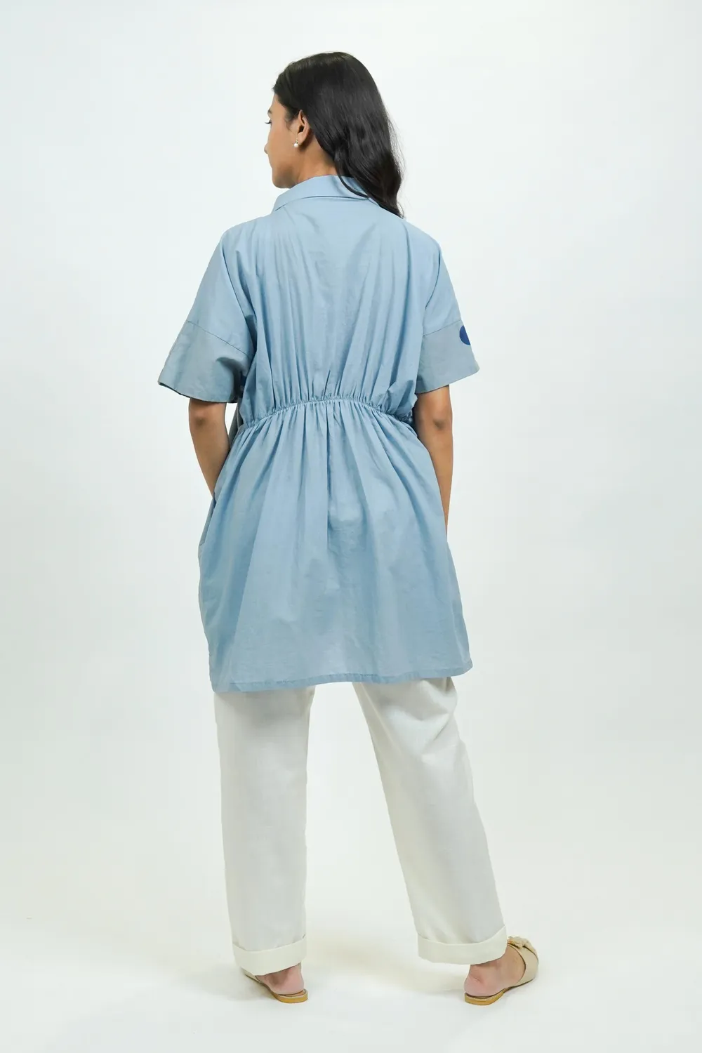 Our Dve S0024 camicia cotone blu taglia unica