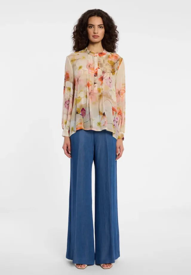 Ana Alcazar Dovra blusa chiffon fantasia floreale
