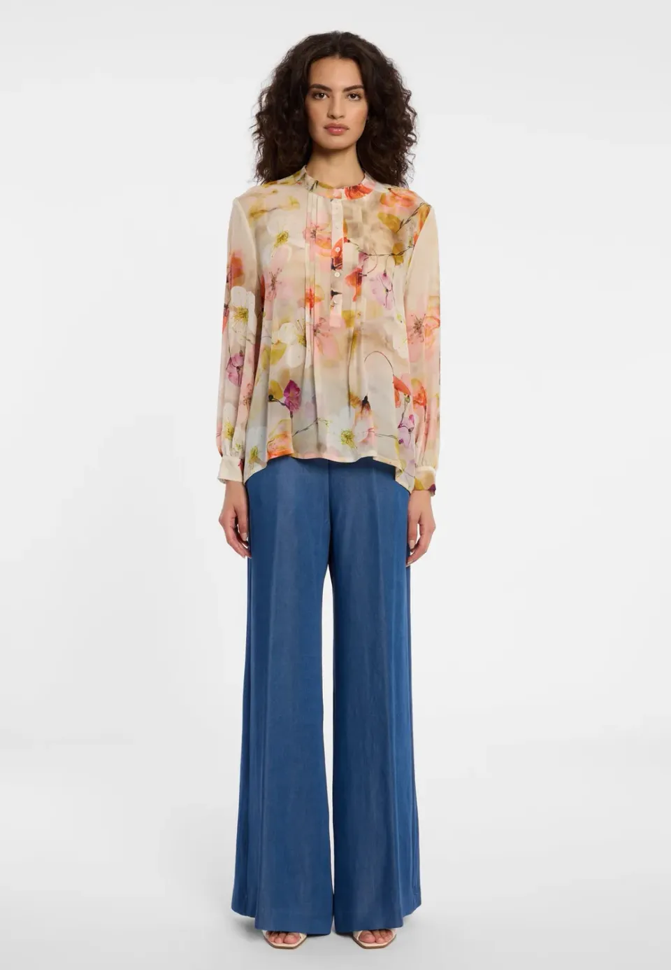 Ana Alcazar Dovra blusa chiffon fantasia floreale