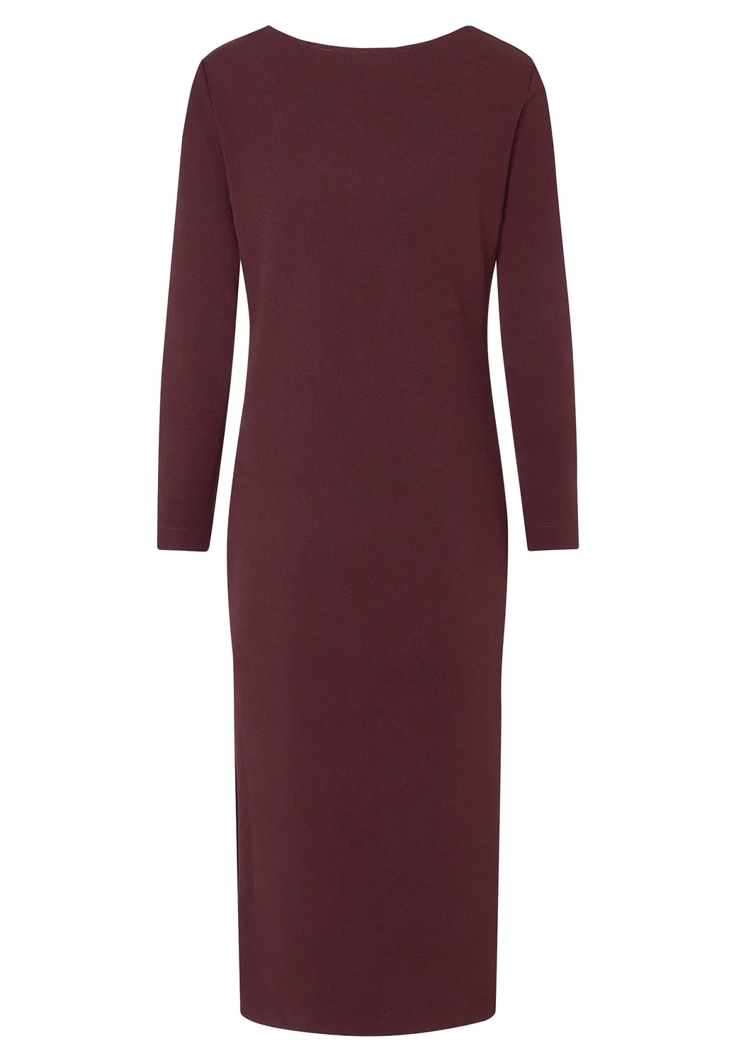 Ana Alcazar Enlyva abito midi bordeaux scollo drappeggiato
