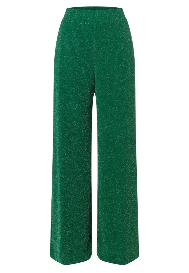 Ana Alcazar Ontea pantaloni palazzo verdi lurex