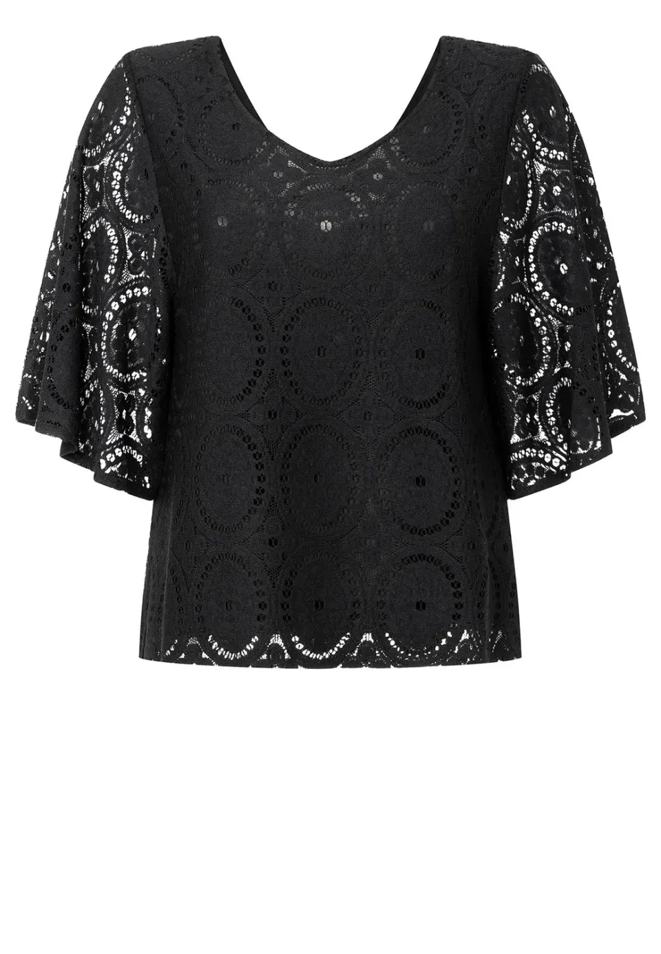 Ana Alcazar Kabola top pizzo floreale scollo V