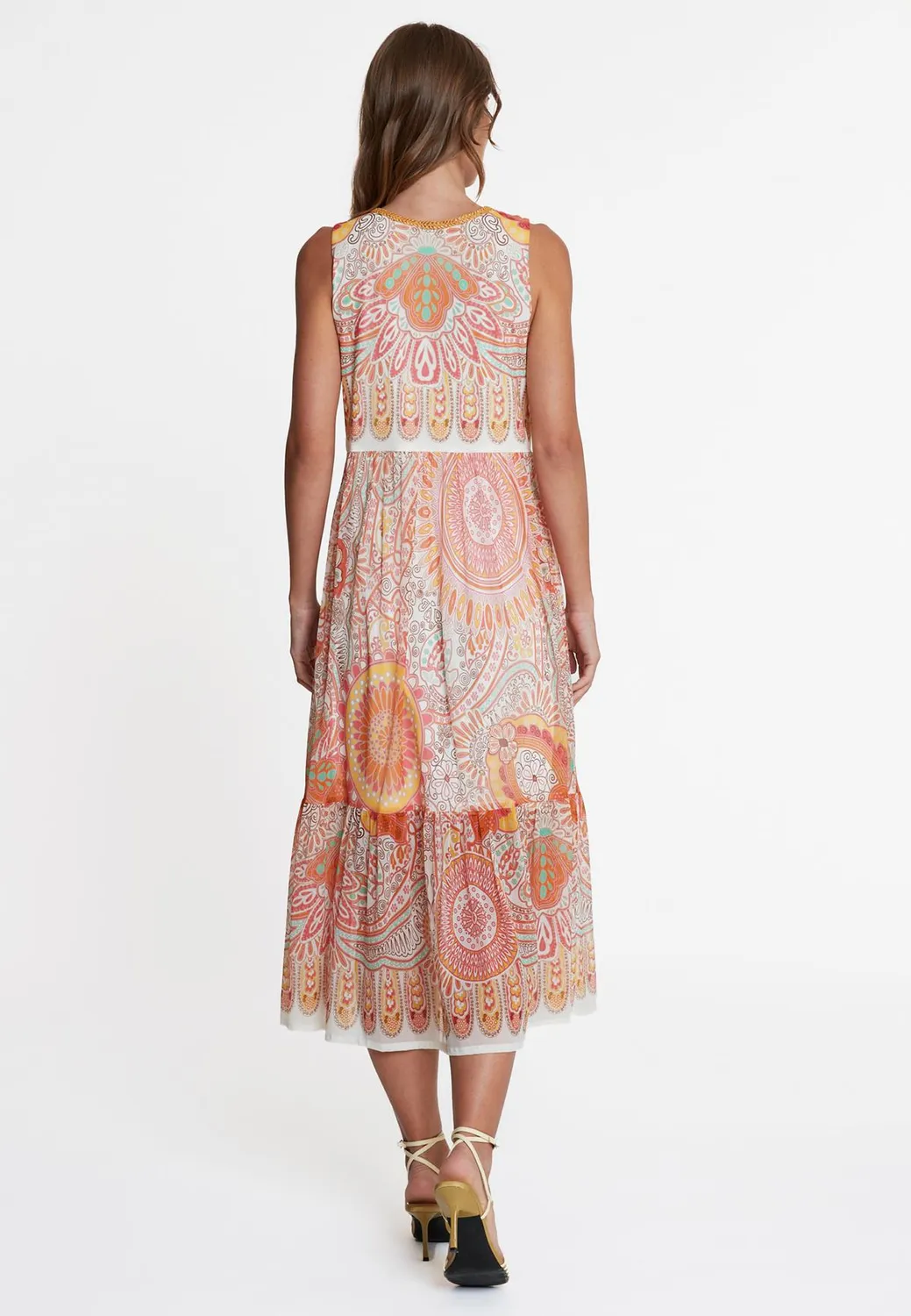 Ana Alcazar Welma abito midi panna fantasia paisley