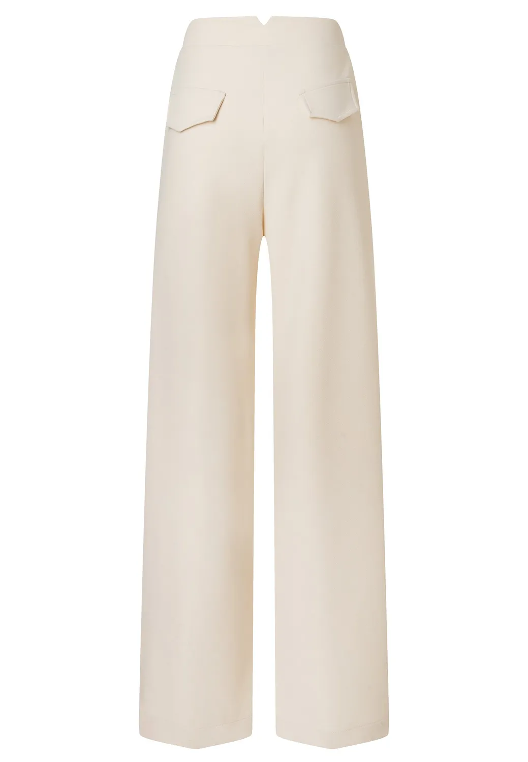 Ana Alcazar Ellistine pantaloni Marlene avorio vita alta