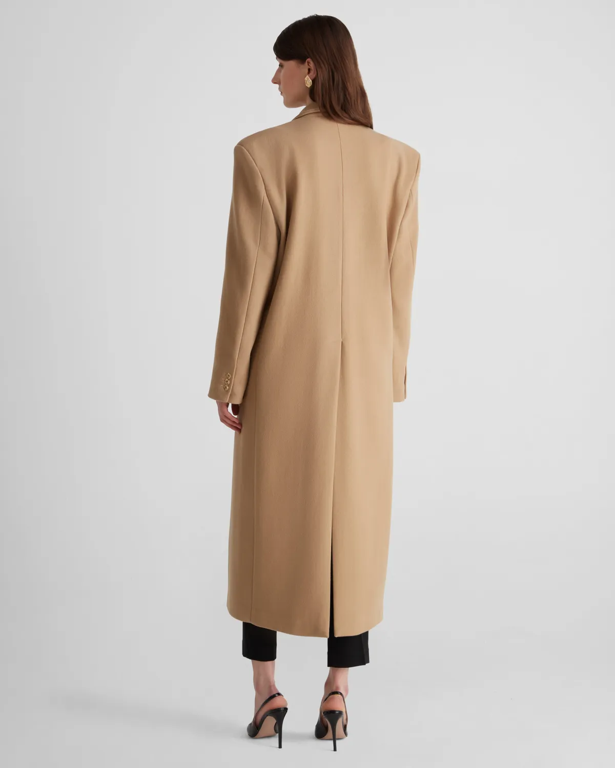 Violante Nessi Verga cappotto beige in cashmere lana