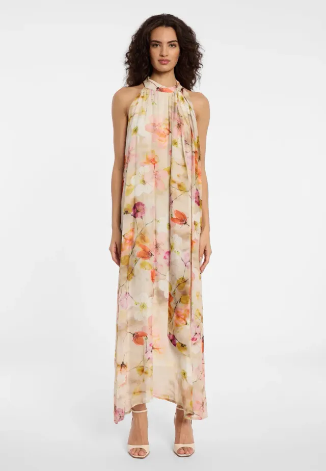 Ana Alcazar Deiza Abito halterneck maxi fiori