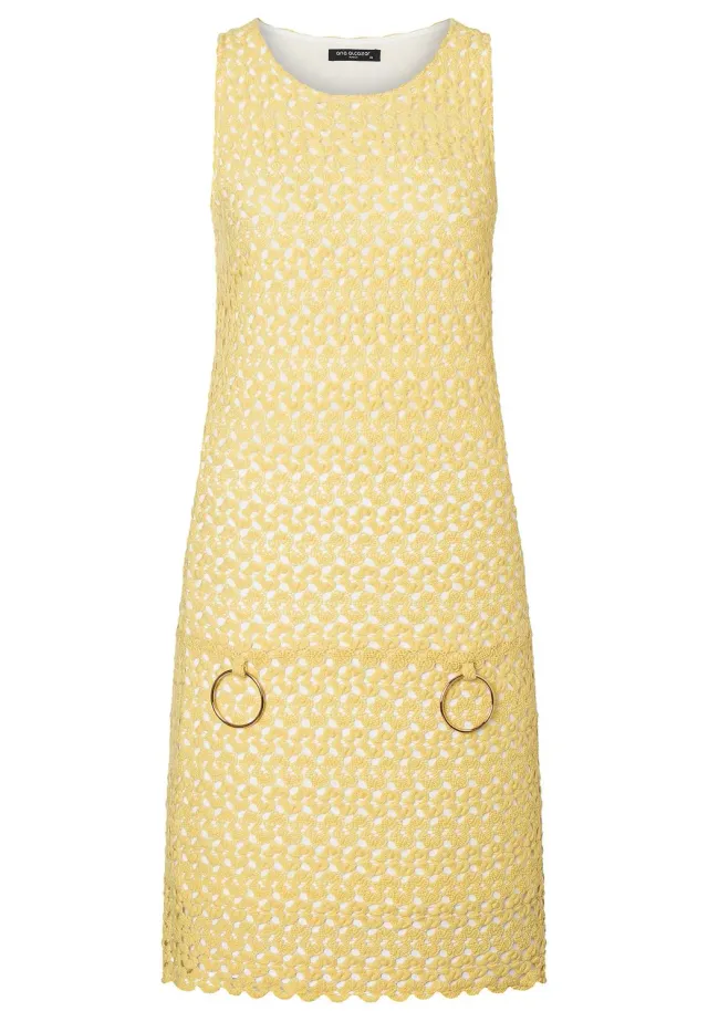 Ana Alcazar Lane Abito Corto Giallo Vaniglia in Maglia