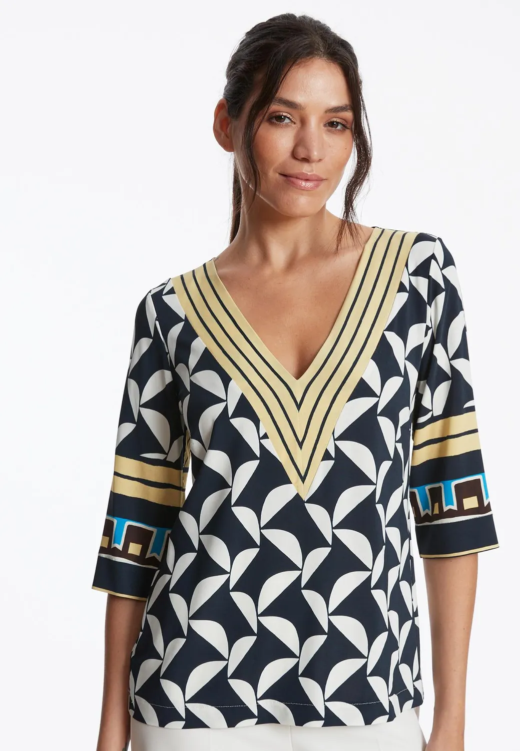 Ana Alcazar Zilby top fantasia scollo a V