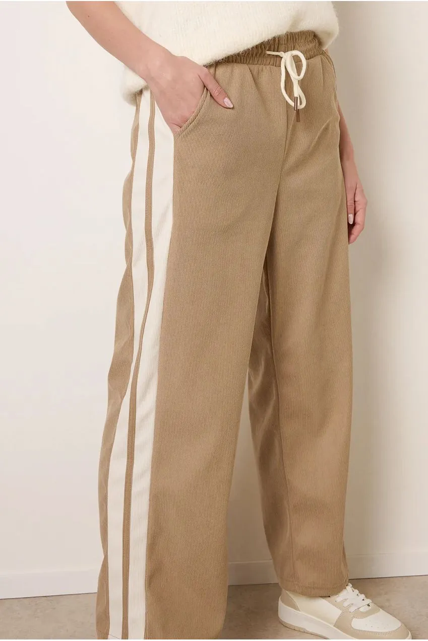Blue Vanilla pantaloni velluto pietra vita elastica S-L