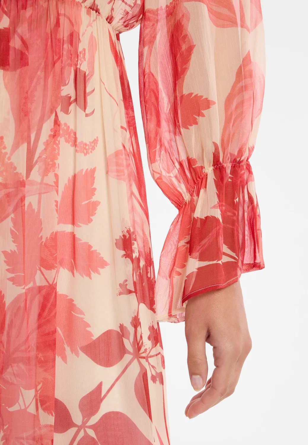 Ana Alcazar Doreyam abito lungo floreale off-shoulder