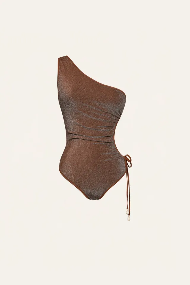 Johanna Ortiz Whispering costume intero lycra marrone