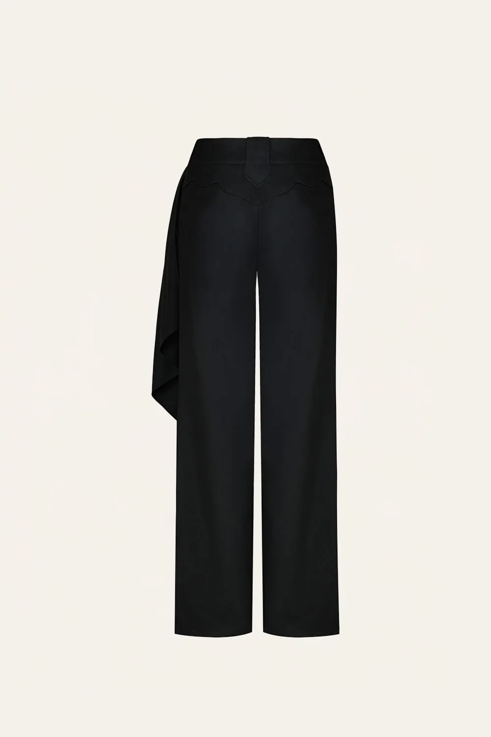 Johanna Ortiz Outlaw pantalone lana nero dritto