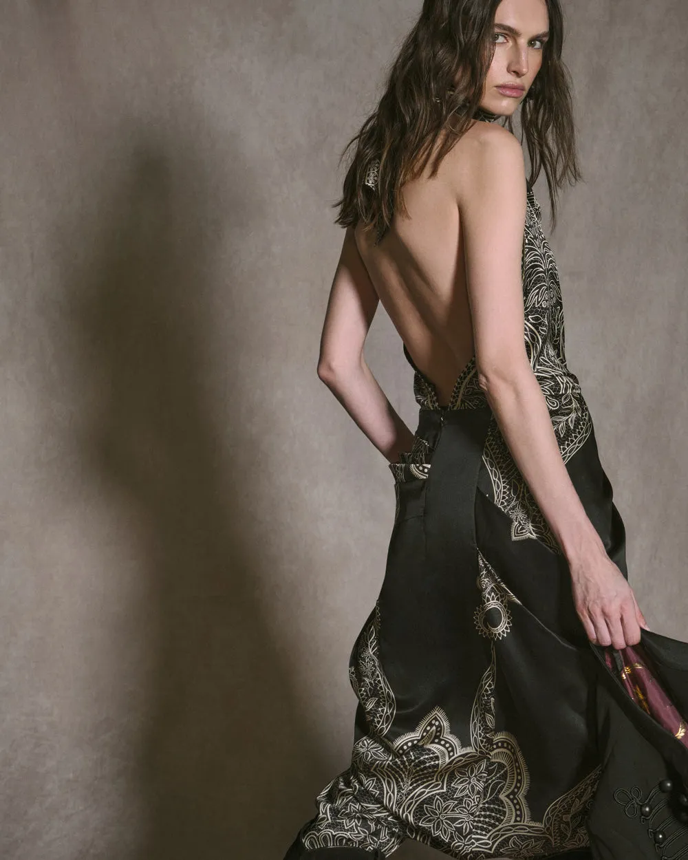 Johanna Ortiz Radical Grace Top seta nero