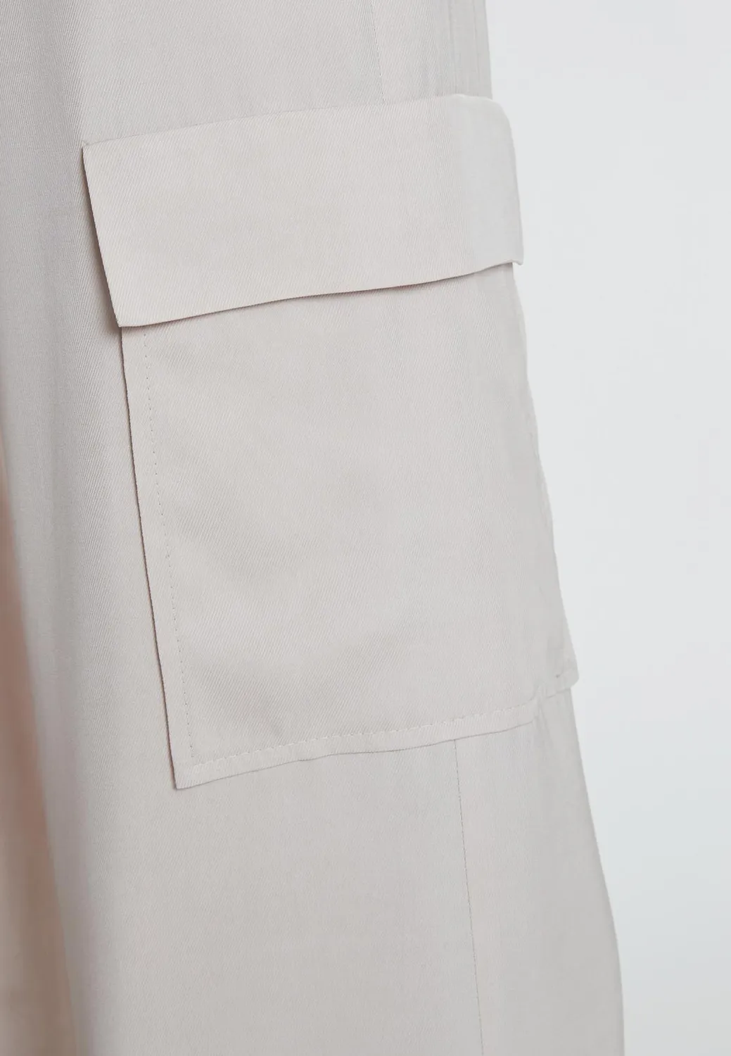 Ana Alcazar Raklis pantaloni cargo beige in cotone