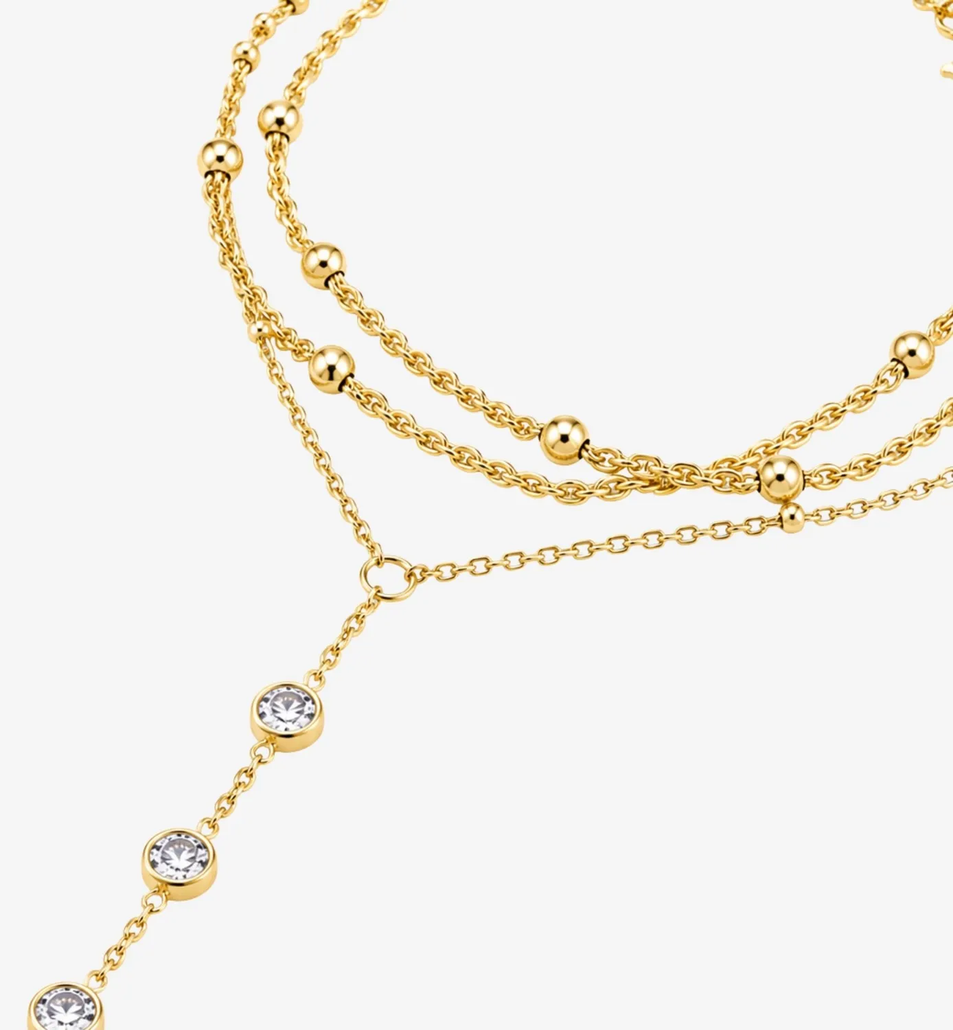 Uchi & Soto Enso Bracciale Baciamano Oro Pietre