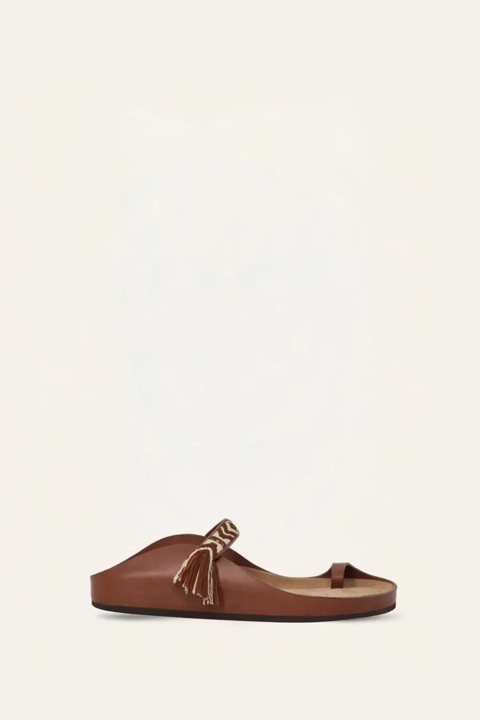 Johanna Ortiz Trail Of The Nomad sandali camel piatti intrecciati