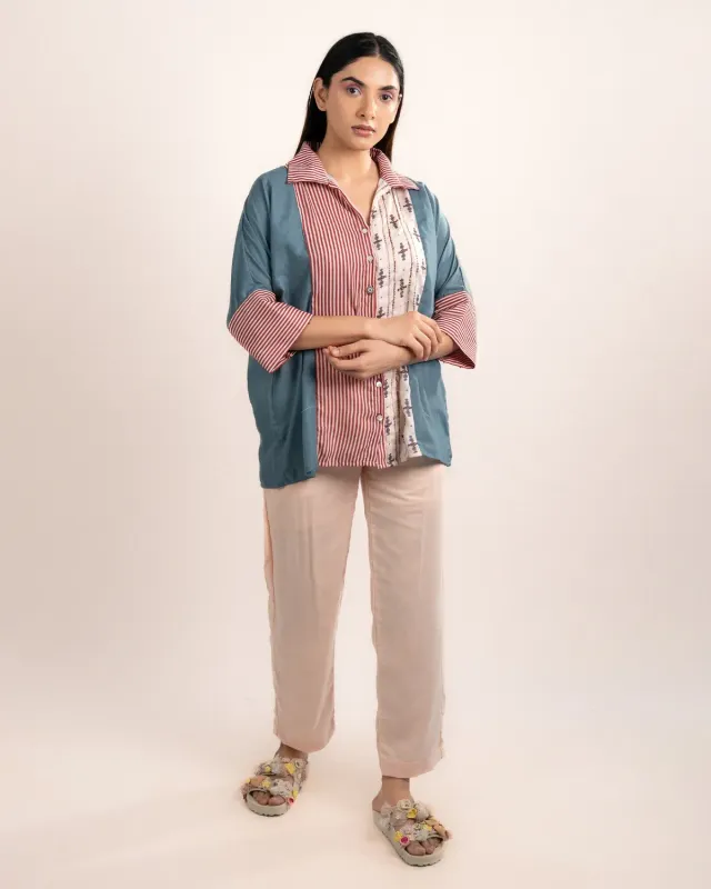 Our Dve Dova Shirt camicia Normandy Blue modal
