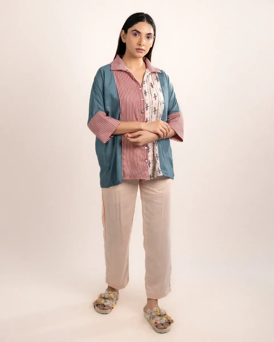 Our Dve Dova Shirt camicia Normandy Blue modal
