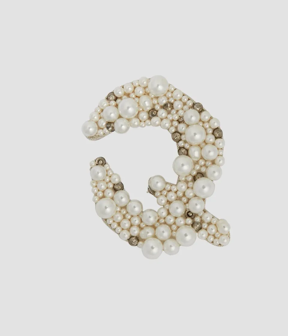 Erdem Pearl Alphabet spilla lettera Q perle