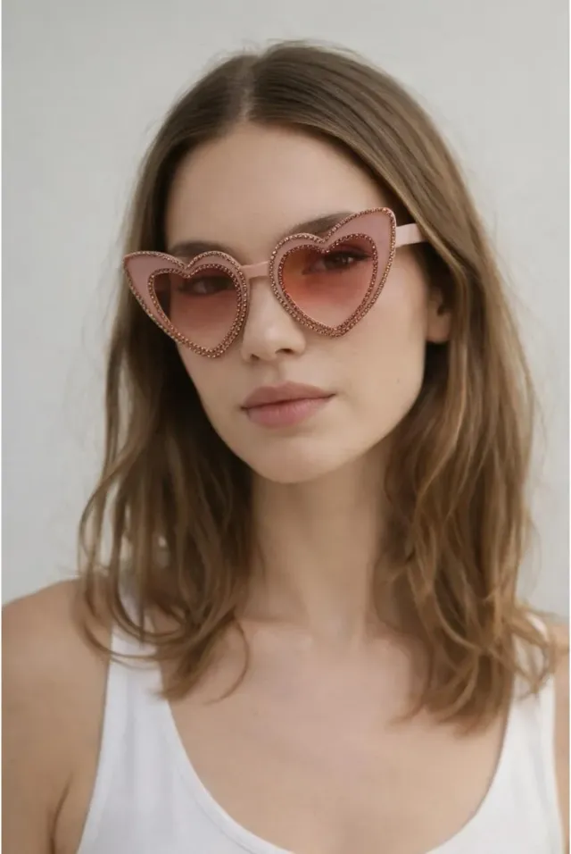 SVNX Heart Shape occhiali da sole rosa cuore