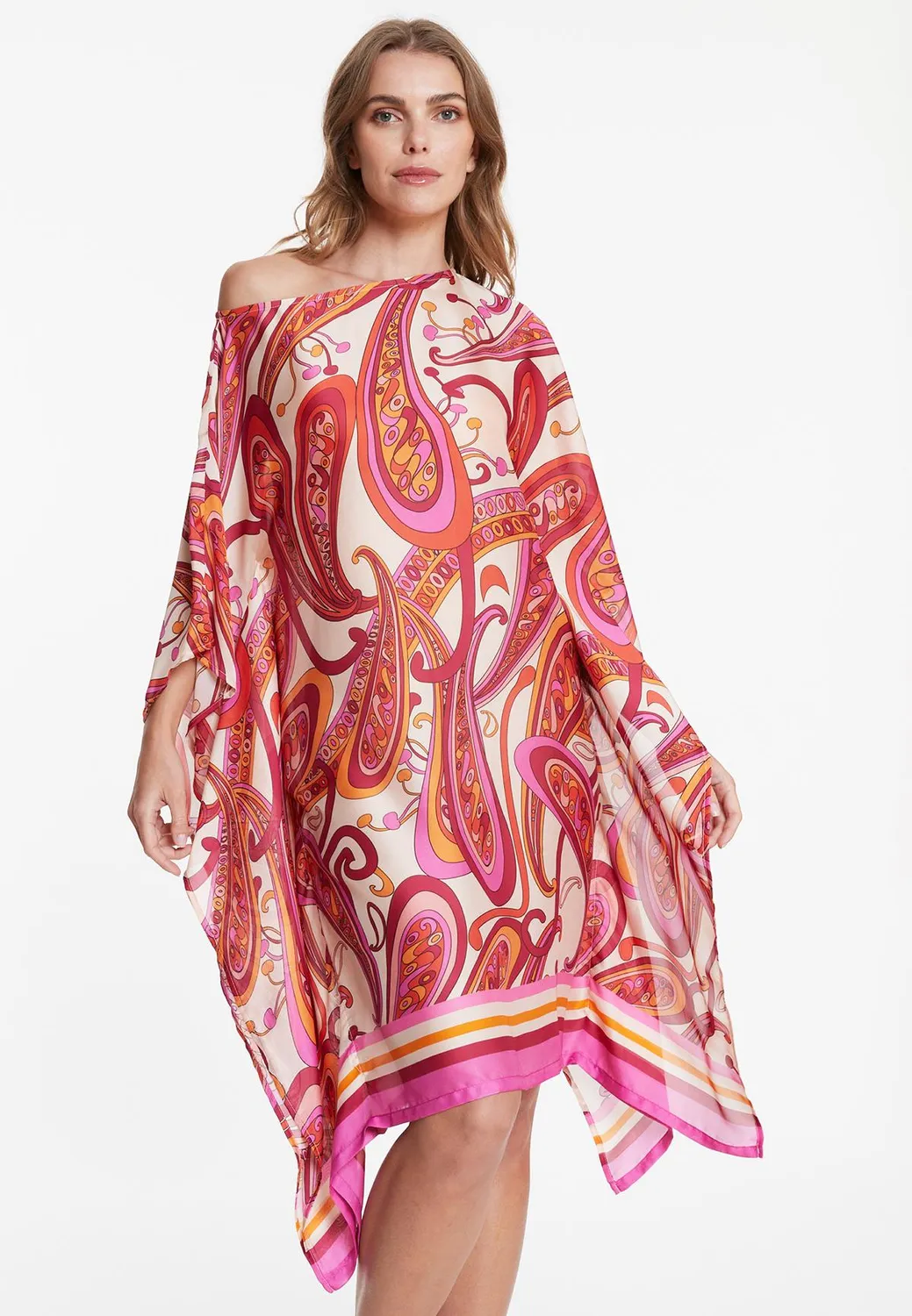 Ana Alcazar Wegas abito caftano chiffon fantasia