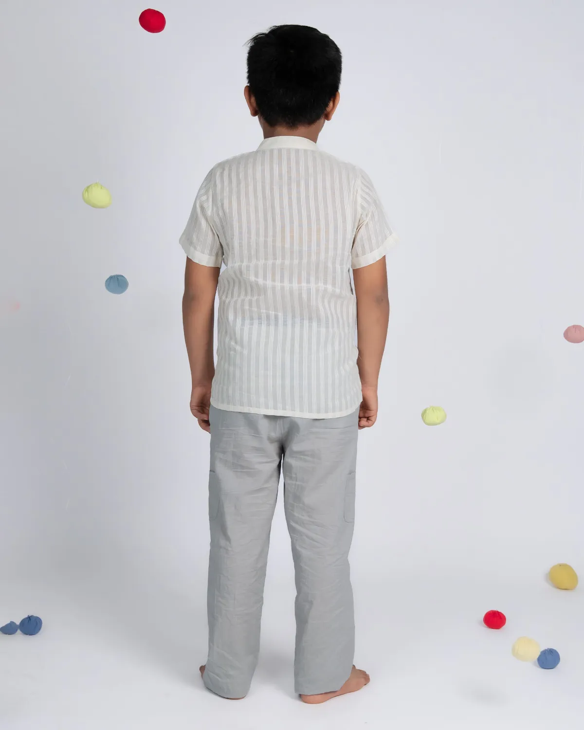 Our Dve Tiny Trend pantalone bimbo cotone grigio