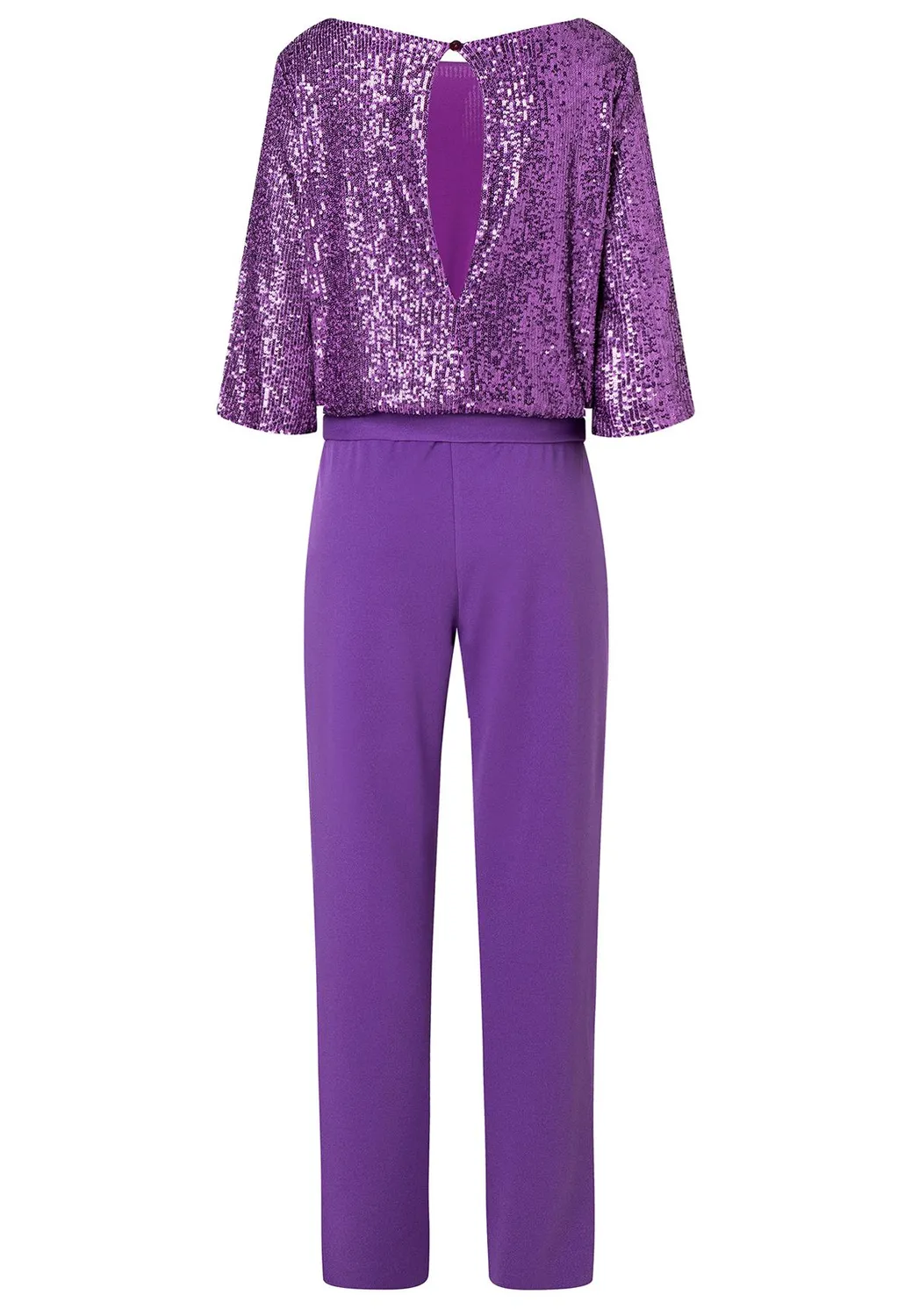Ana Alcazar Salkia tuta viola paillettes