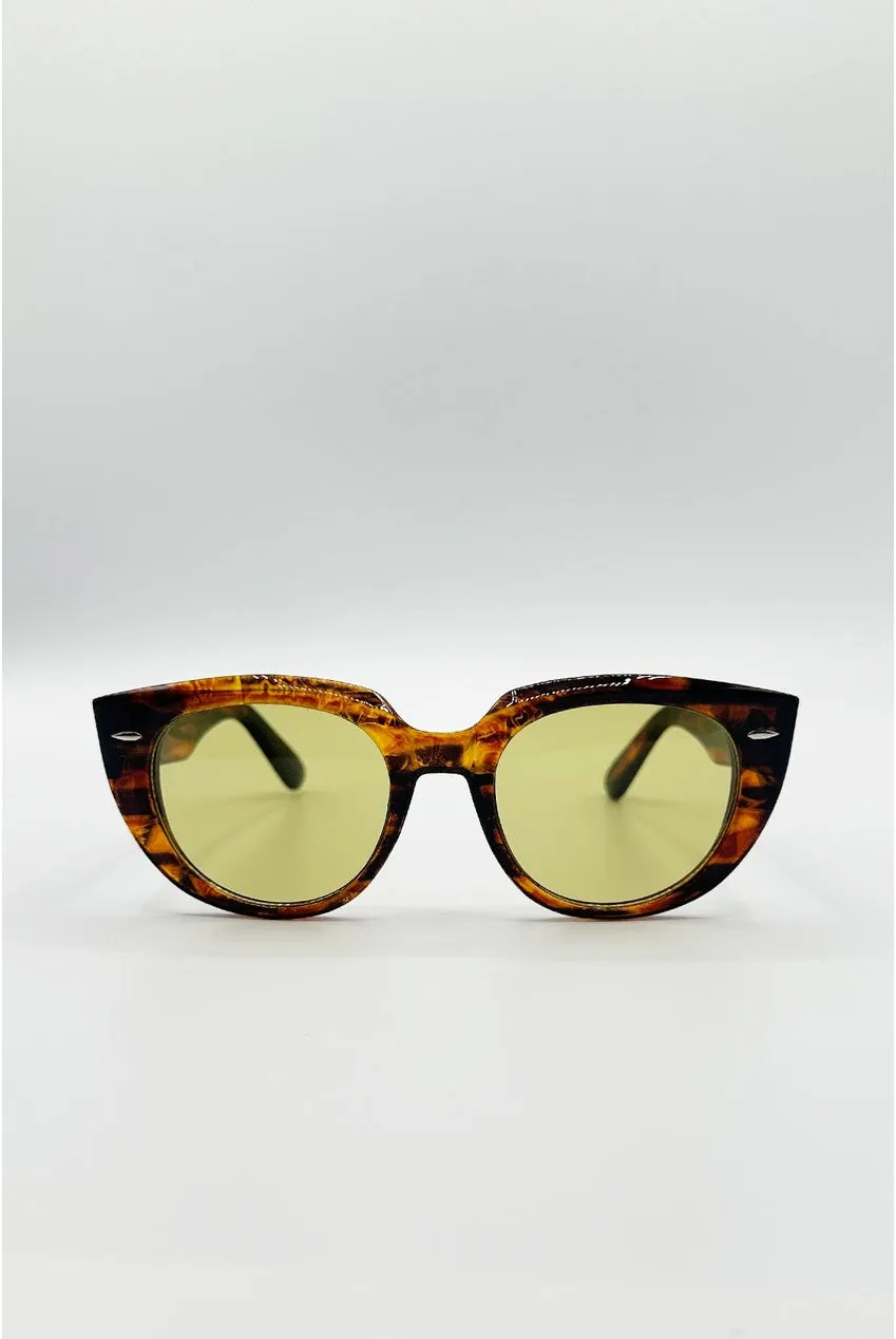 Goddiva SVNX occhiali da sole marroni cat eye