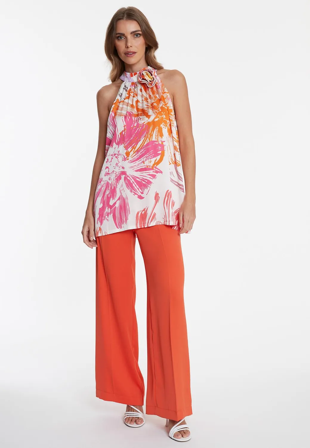 Ana Alcazar Webora top floreale scollo halter