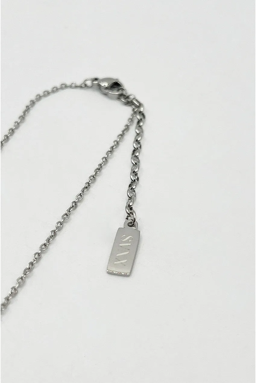 SVNX Double Heart Link collana argento doppio cuore
