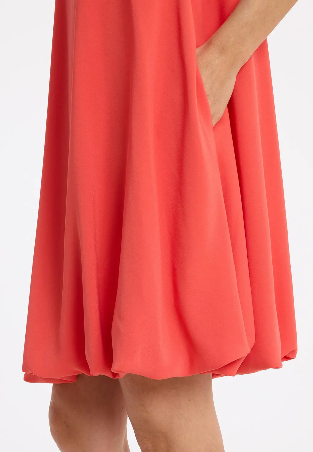 Ana Alcazar Zamini vestito corallo palloncino