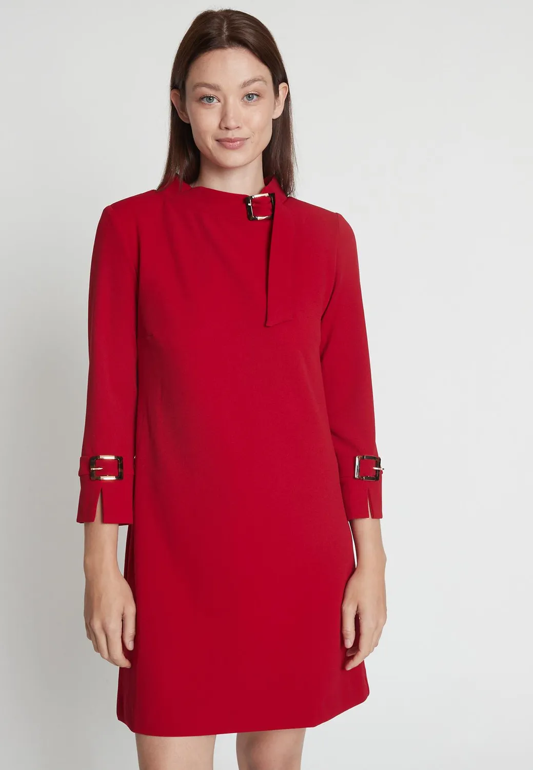 Ana Alcazar Mebida abito svasato rosso corto
